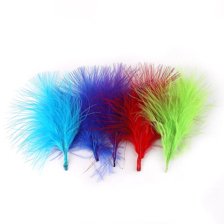 colorful Turkey Down high quality Turkey pluff handcraft turkey fine hair for fly fishing and decoration