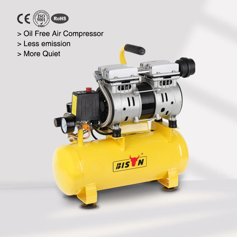Bison Compresor De Aire Portatil 8 Bar 8l 10 Litre 10l Electric Mini Spray Paint Silent Oil Free Air Compressor Machine