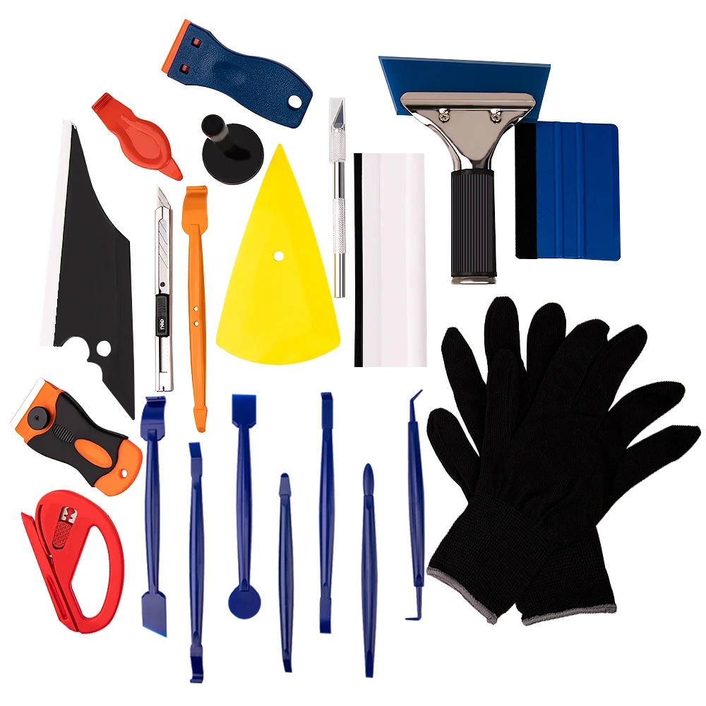 Автомобильный виниловый комплект инструментов для обмотки автомобиля, набор для обмотки окон, тонировочные инструменты для установки автомобильной обмотки, виниловый скребок, инструменты для обрезки краев