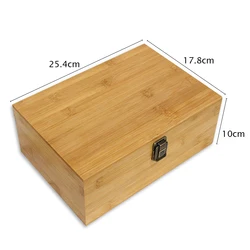 custom Storage Container to Store All Herbs Smoking Accessories Grinder Pipe Rolling Papers Bamboo Herb Stash Box