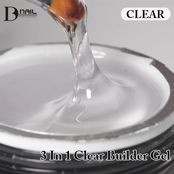 ICE NOVA Soak Off Uv/led Nail Structure Strengthen Liquid Builder Clear Hard Rubber Base Coat Gel Polish 3 In 1