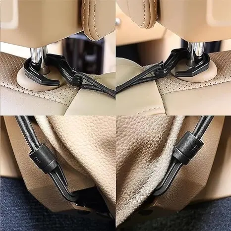 3-Layer Car Mesh Organizer, Seat Back Net Bag, Barrier of Backseat Pet Kids, Cargo Tissue Purse Holder