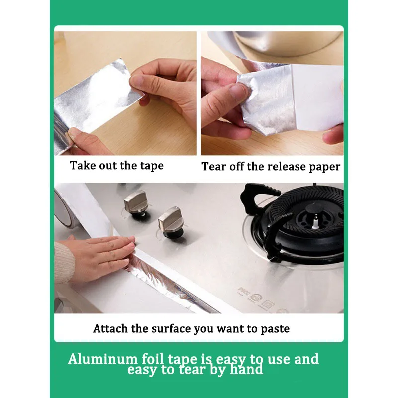 0.05mm Thick Aluminum Foil Tape High Temperature Resistant Self-Adhesive Shielding Conductive Tape