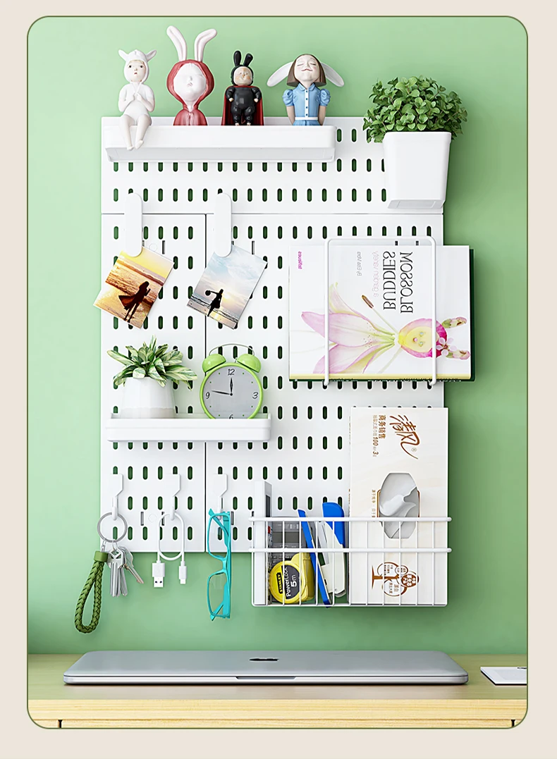  Pegboard Combination Kit Modular Hanging for Wall Organizer Crafts Organization  Ornaments Display Nursery Storage_17