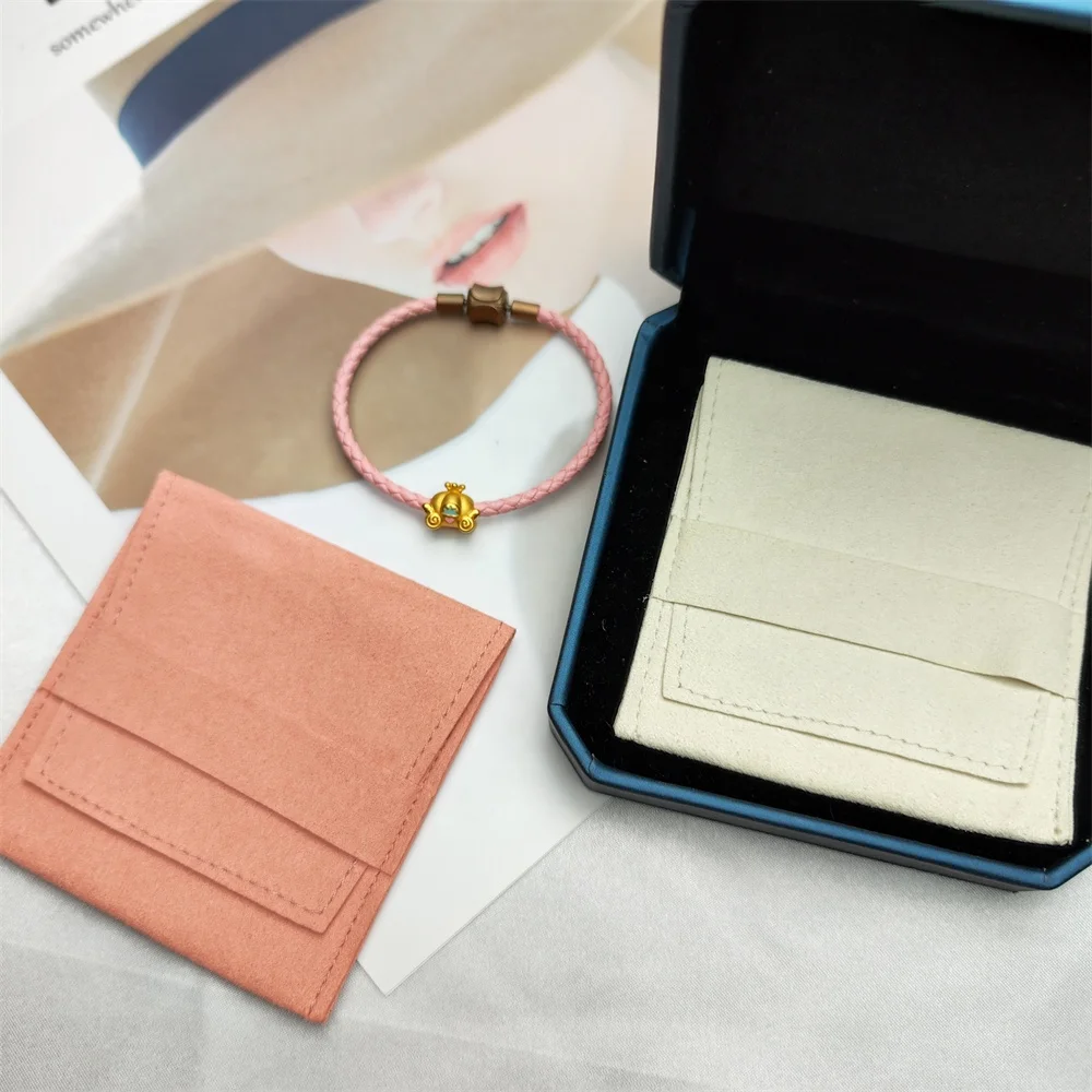 YChuangxin New Custom Logo Jewelry Bag Flap Envelope Packaging Bag Chic Folding Microfiber Luxury Ring Pouch With Logo