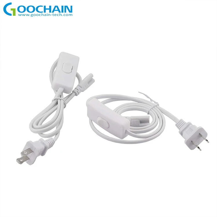  3pin T5 T8 Удлинительный провод для светодиодной лампы с переключателем