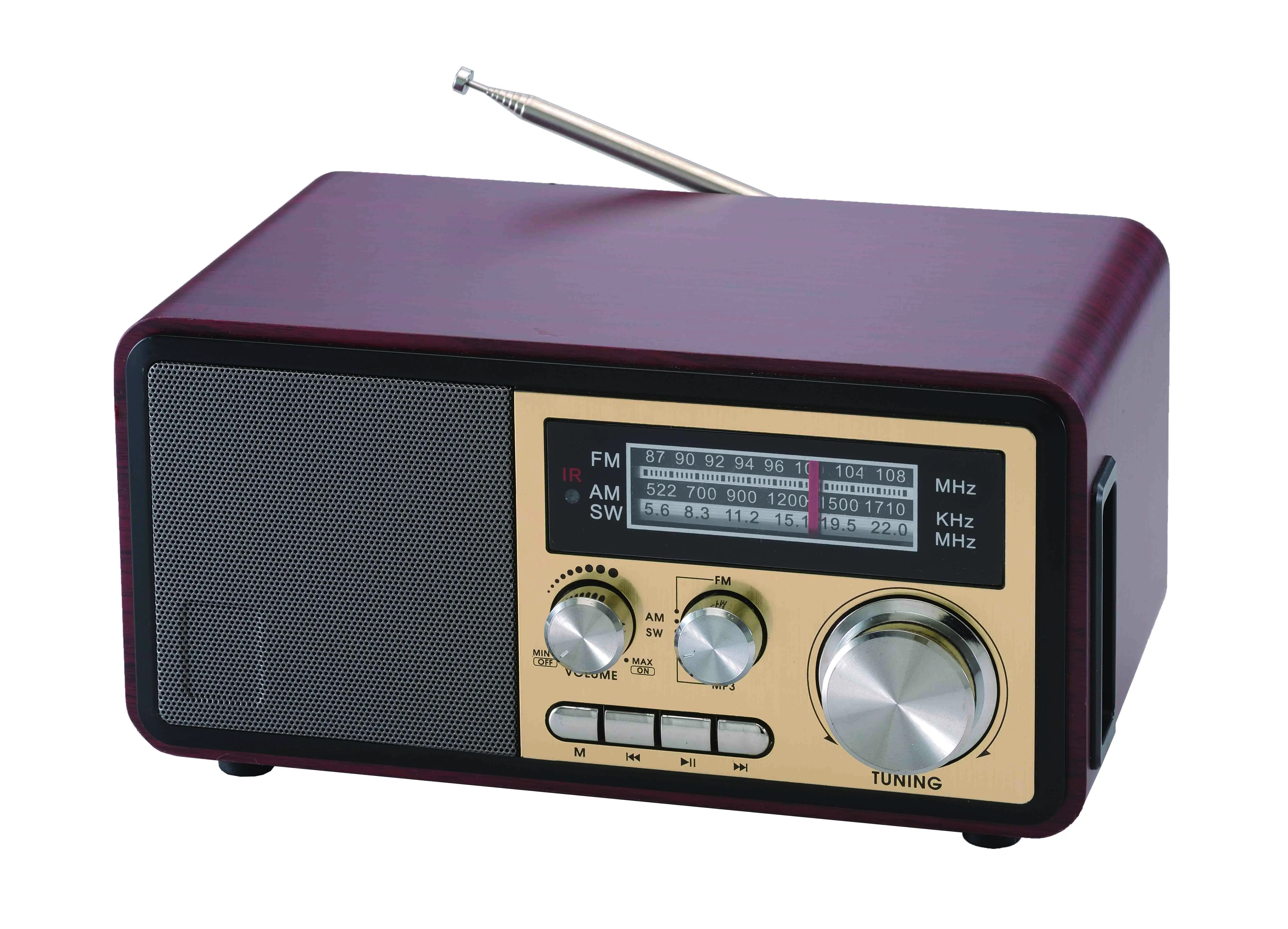 Высококачественное мульти винтажное радио с пультом дистанционного управления 1200 мАч 18650 литиевая батарея AM/FM/SW USB TF MP3
