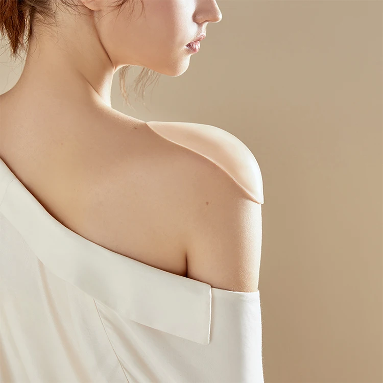  2021 Soft Push-up silicone shoulder pads Reusable Self Adhesive Transparent pad for Women