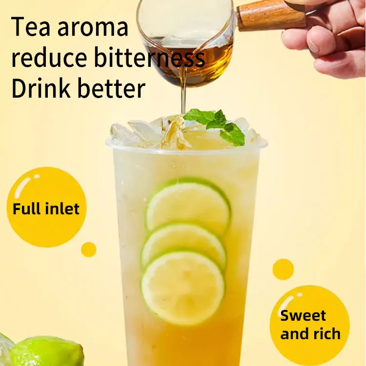 Hot Selling wholesale Bottled a variety of flavored syrup  for drinks bubble tea ingredient Rock sugar Bubble Tea Materials