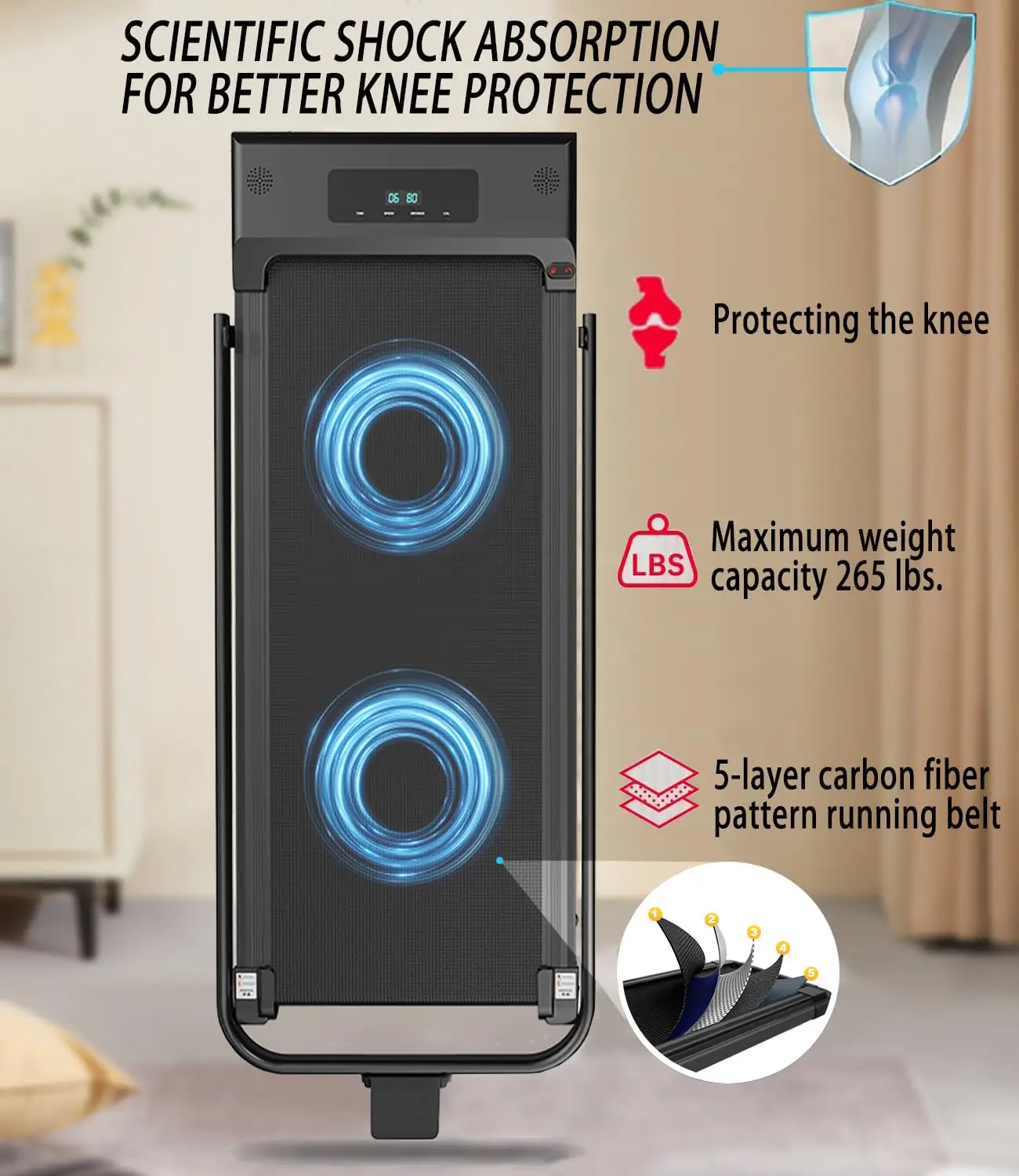 Folding Portable Walking Pad Mini Under Desk Treadmill Machine Running Foldable Fitness Manual Pink Electric Treadmills For Home