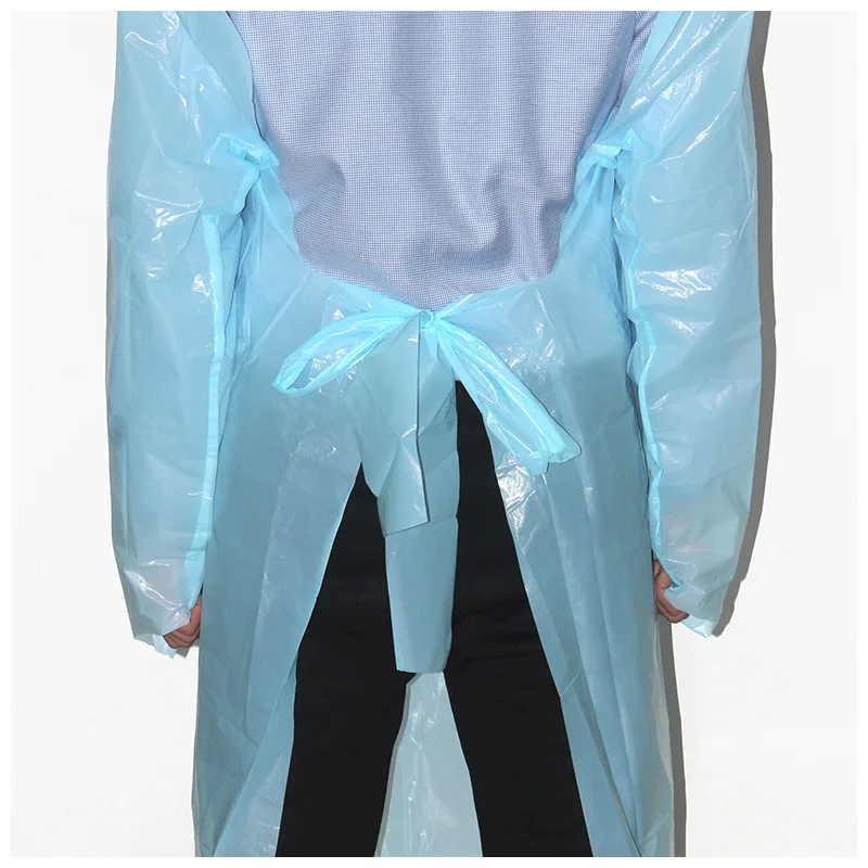 Long Sleeve Disposable Thick Waterproof Plastic Apron for Cooking Cleaning