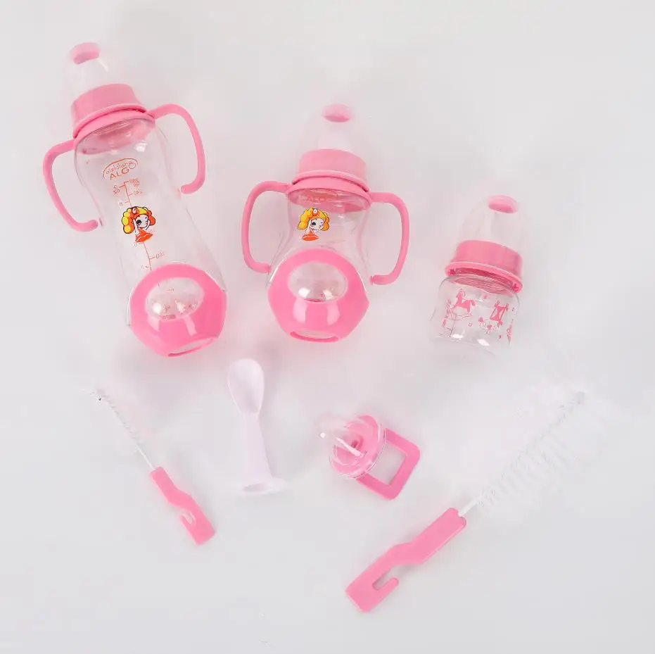 alg wholesale bpa free baby feeding bottle set 7pcs baby gift baby bottle set