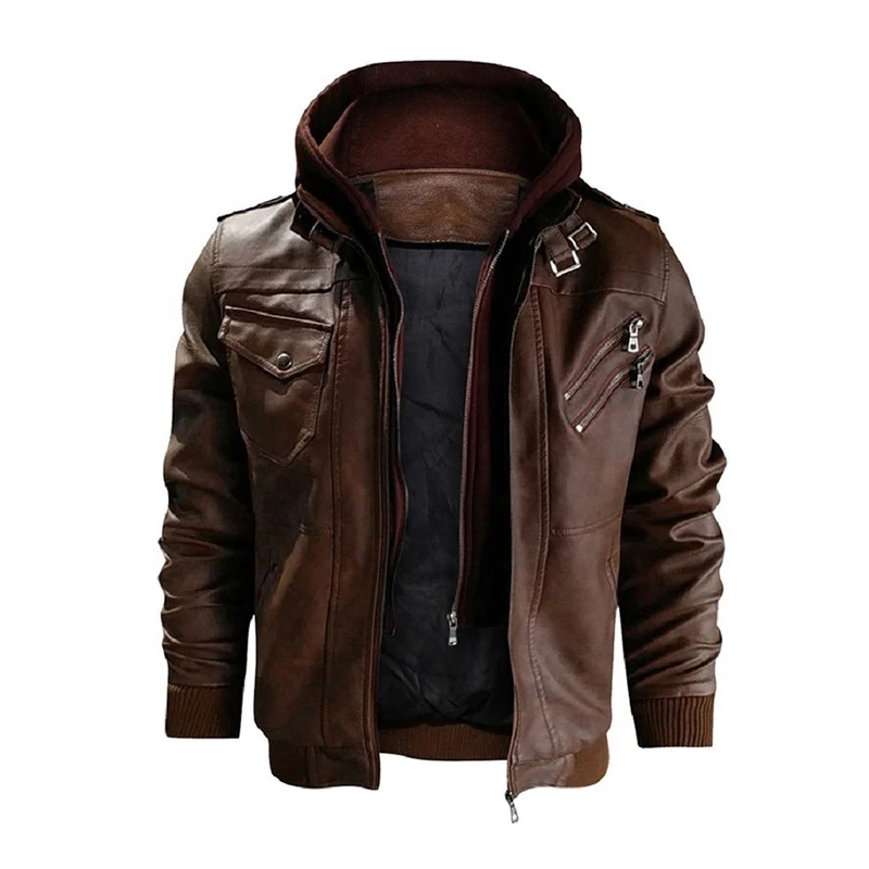 2023 Wholesale Ladies Fashion Coat Cropped Faux Moto bomber men giacca jaket kurtka Chaqueta Leather jacket