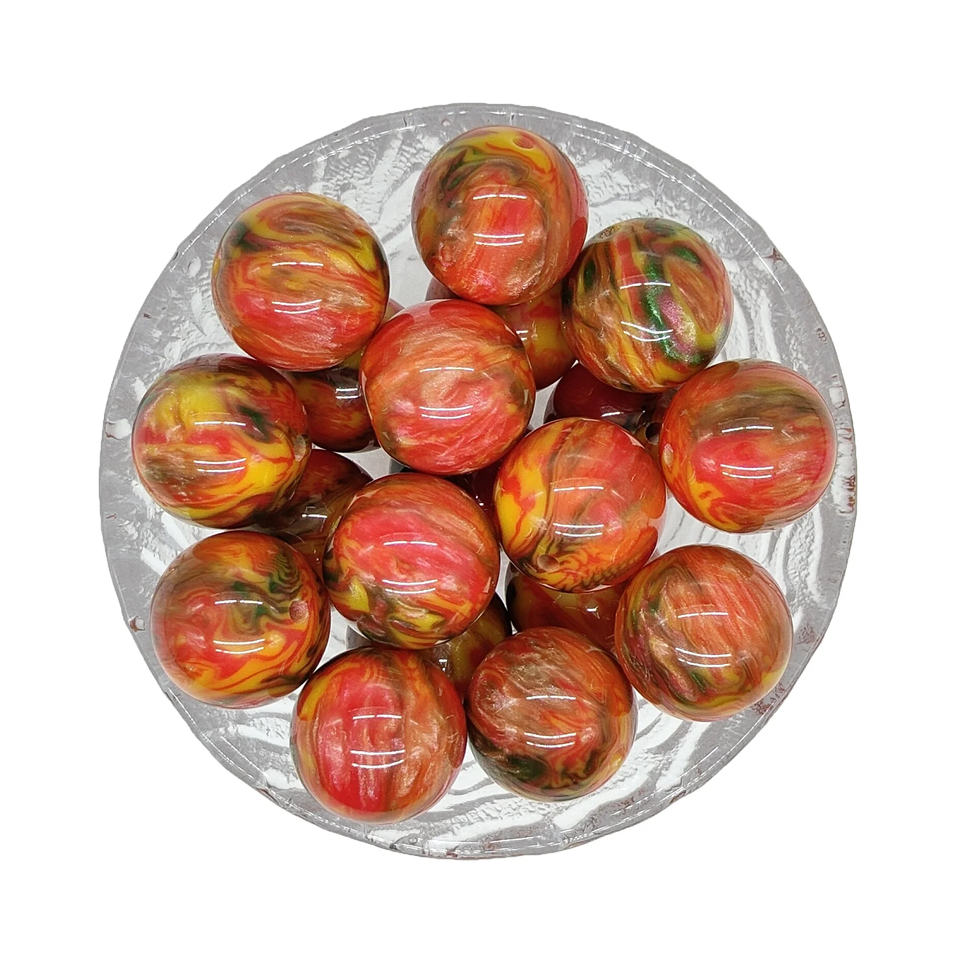 20mm Bubble Gum Jelly Acrylic Beads Pearlescent Chunky Gumball Beads Diy Bracelet Jewelry Making Loose Beads