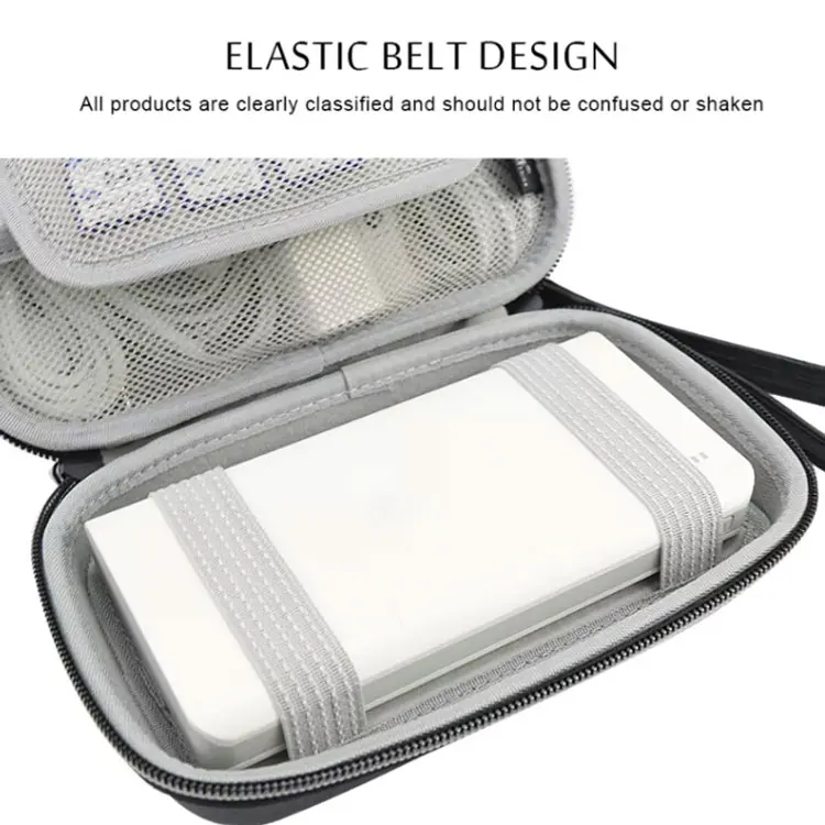 Carrying Large Portable Data Line Storage Headphone SD Card Power Bank Case EVA with Zipper