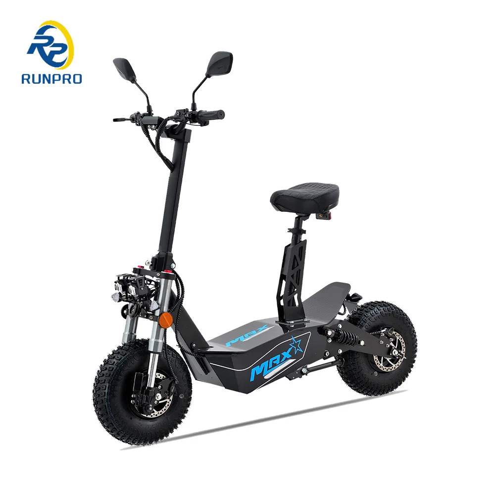 Off Road 2000W 3000W Mobility Electric Scooter COC EEC Brushless Motor 10inch Hub Motor Electric Scooter Motor Bike with CE