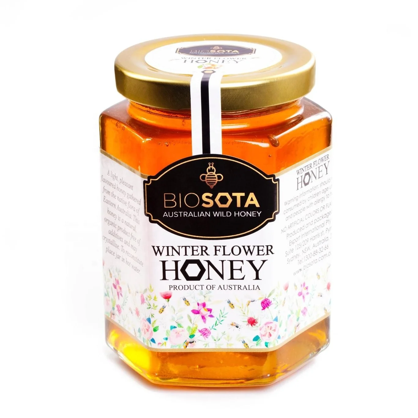 
400g Australian Winterflower Honey - Certified Organic - black box 