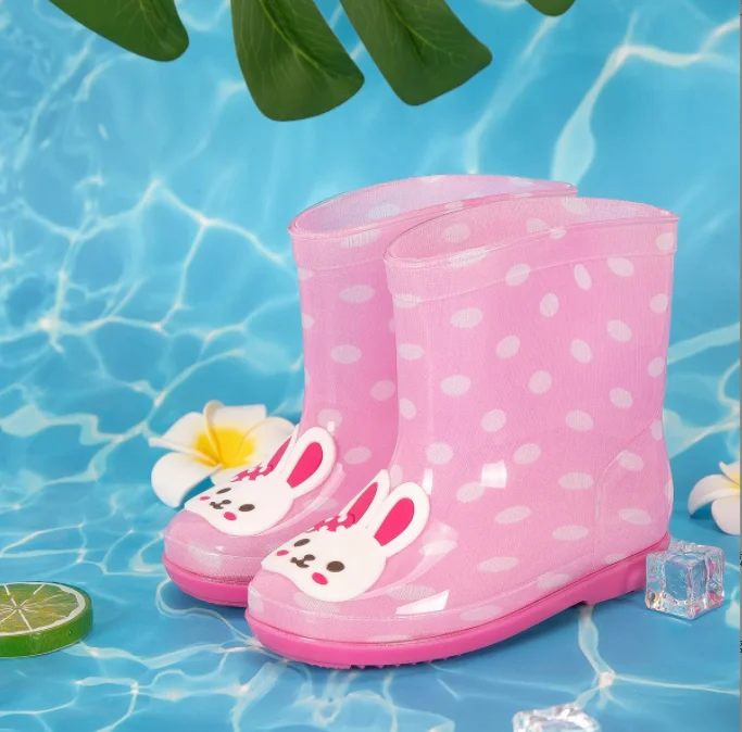 Wholesale Rubber Rainboots Unisex Children PVC Rain Shoes Cartoon Rain Boots For Kids