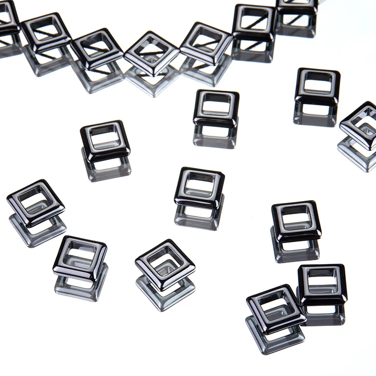 Medium hole diamond-shaped hematite jewelry beaded beads can be customized