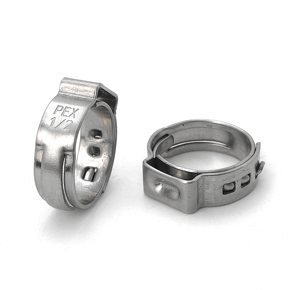 Stepless Single Ear Hose Clamps for PEX Tubing Fittings Connection