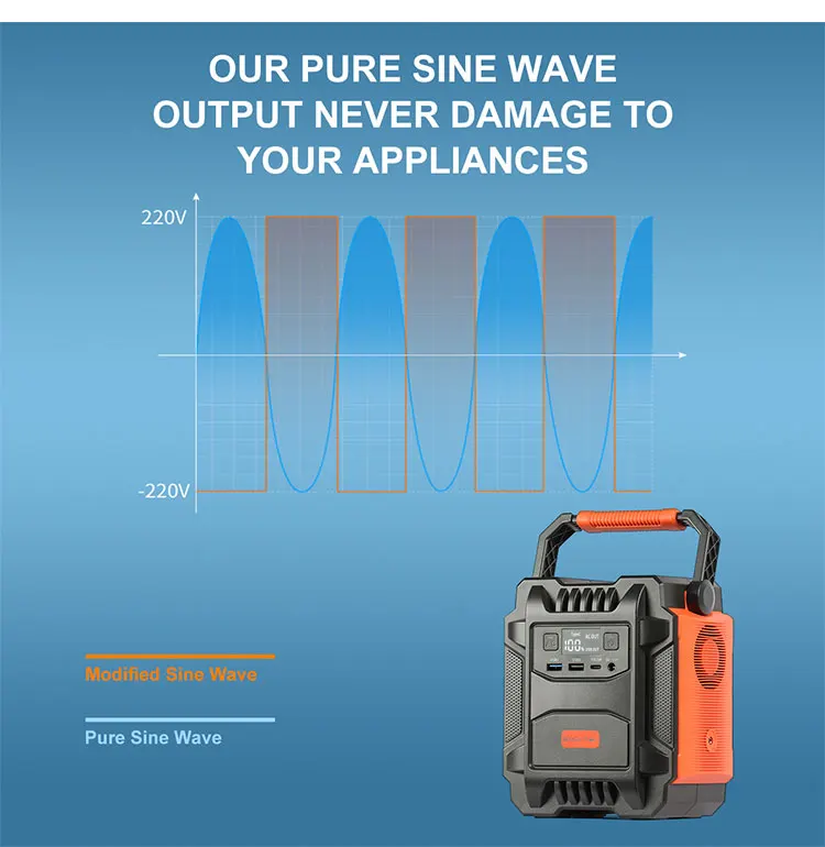 Portable power station for outdoor camping 200W generator solar power generator with AC DC USB Solar generator for home
