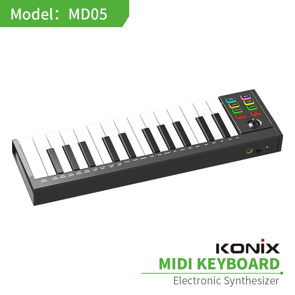 KONIX cheap LED Screen 25 keys MIDI Keyboard electronic piano arranger Computer Music Instruments MIDI controller
