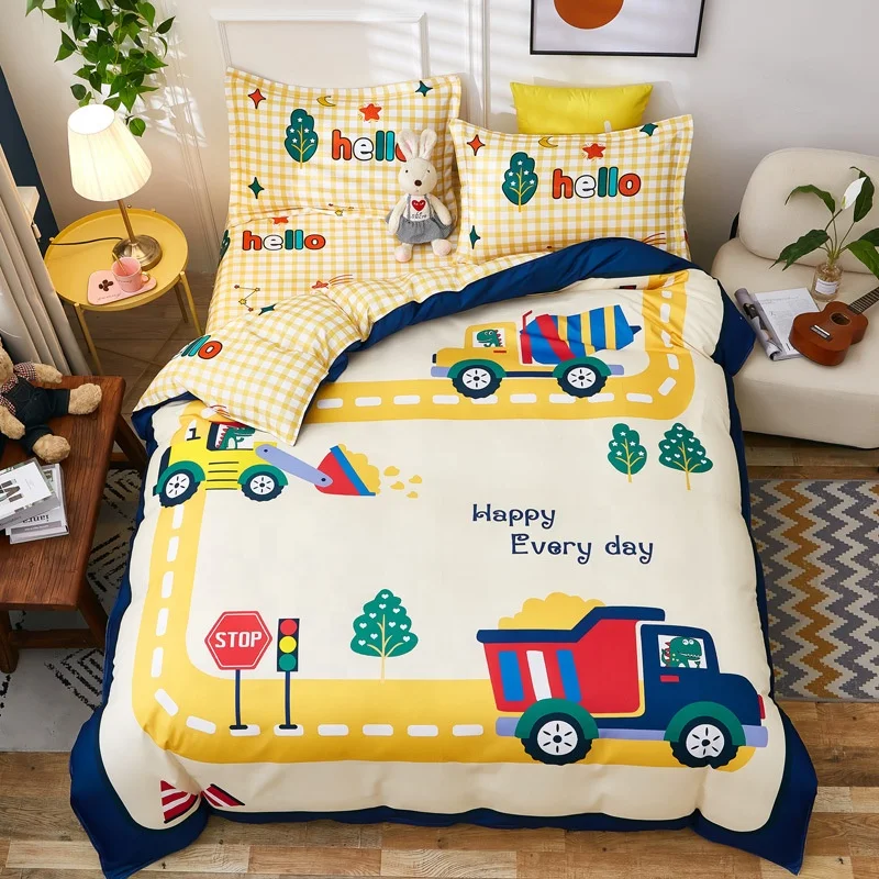 Cute Bed Cover Anime Cartoon Pattern-K Bedding Sets 3D Printed Lightweight Room Decor Sets for Kids Boys Girls