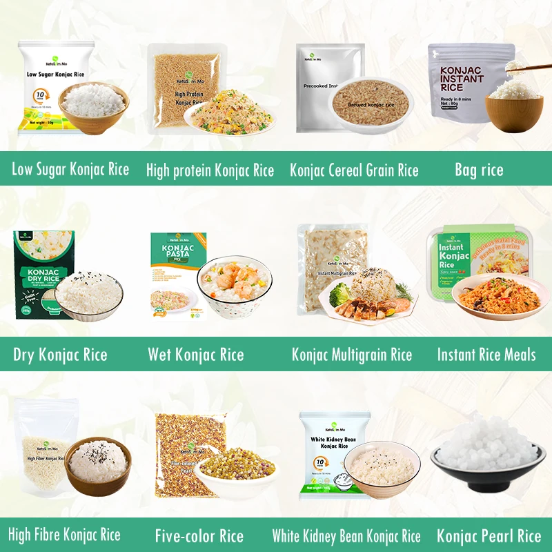 Self-Heating Rice With A Variety Of Tastes Steamed Cooked Instant Fast Food Dry High Protein Konjac Rice