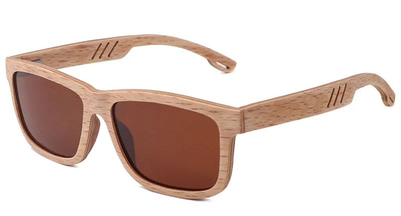 High quality laser logo free cheap rainbow wood polarized eyewear sunglasses 2021