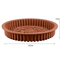 Hot selling design silicone cake mold pan pizza tray bakeware 7.5 inch large size round oreo cookie mold