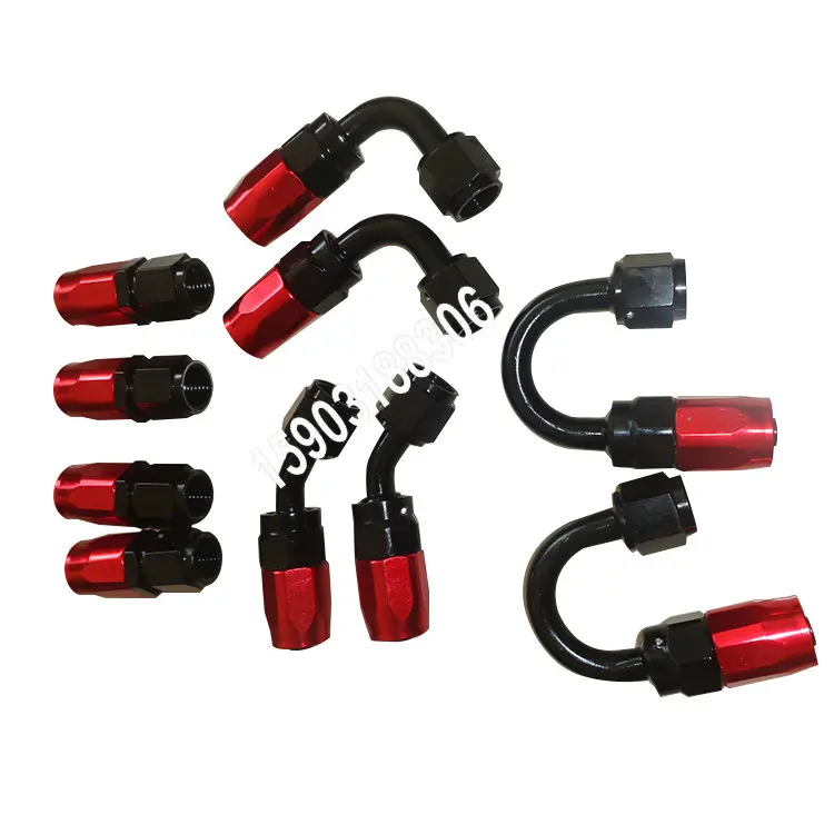 
AN8 Racing Car Parts Aluminum Anodized Reusable Swivel Elbow Fuel Oil Tube Hose Line Pipe Fittings Connector 