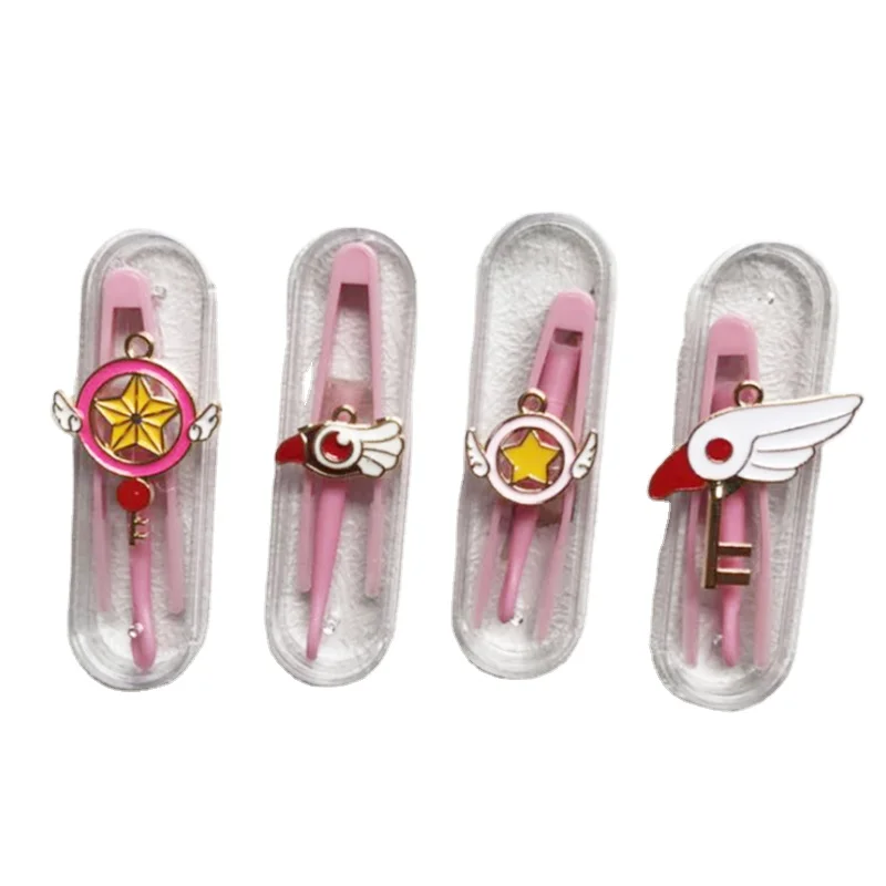
Mini Travel contact lens case cartoon Contact Lens Tool box Clear tool Case cute tool case with Tweezers and stick 
