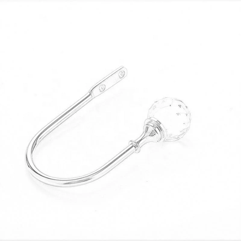 Metal Holdback Hooks Crystal Ball Curtain Holdback Hook Polished Chrome Holdback
