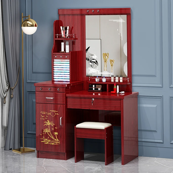 Makeup Dresser Table Chair Home Furniture Wooden Dressing Table with Mirror