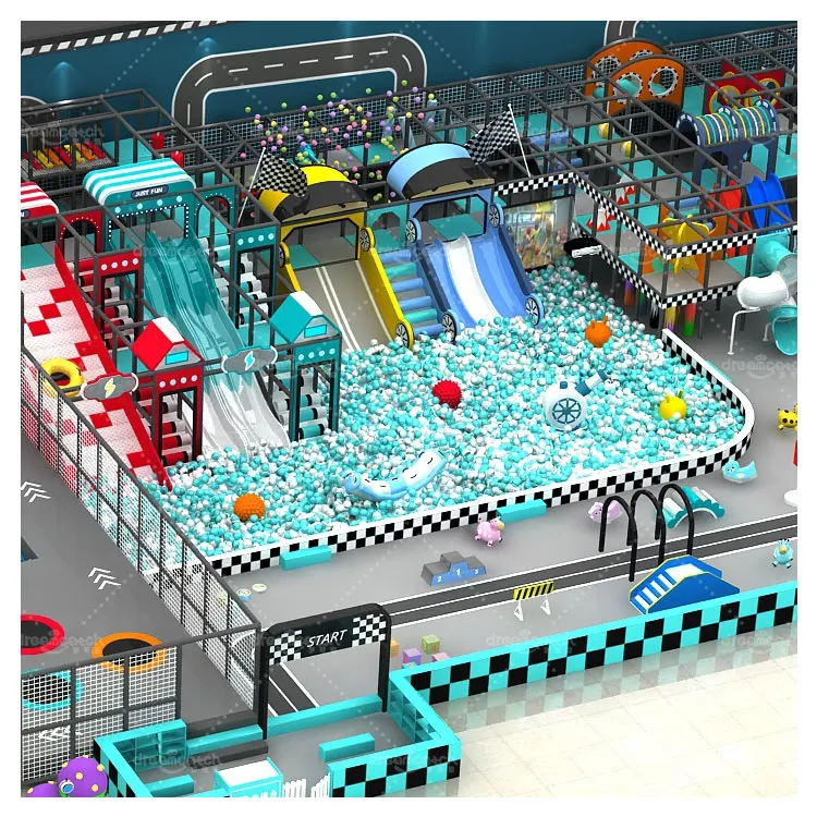 High Quality USA Commercial Children Games Swing Bridge Sets Adults Kids Trampoline Park Franchises