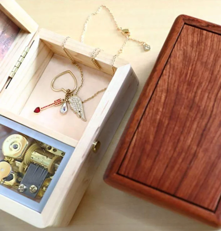 Деревянная музыкальная шкатулка, Рождество, день рождения, подарок на день Святого Валентина