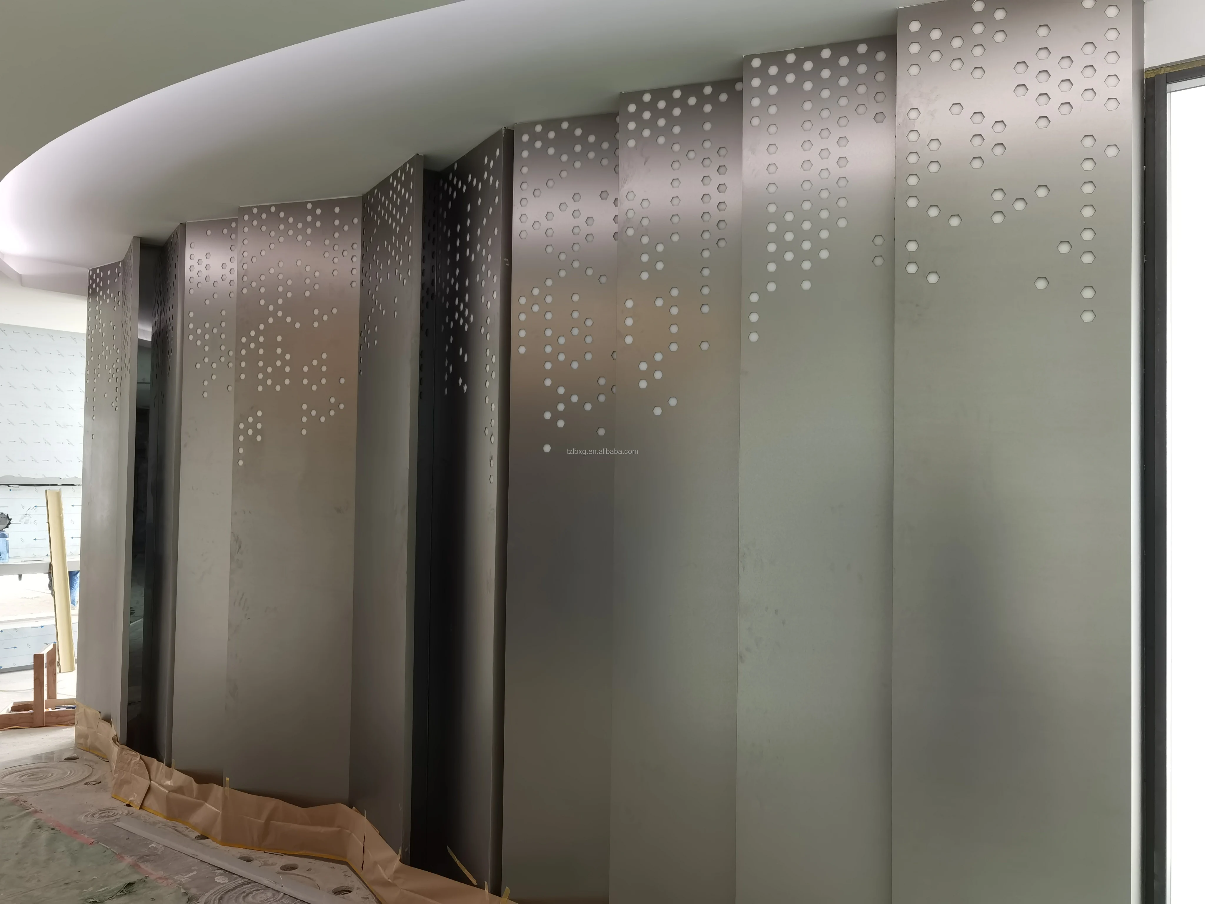 TZL Hotel Clubhouse TV Background Wall Stainless Steel Background Wall Decorative Board