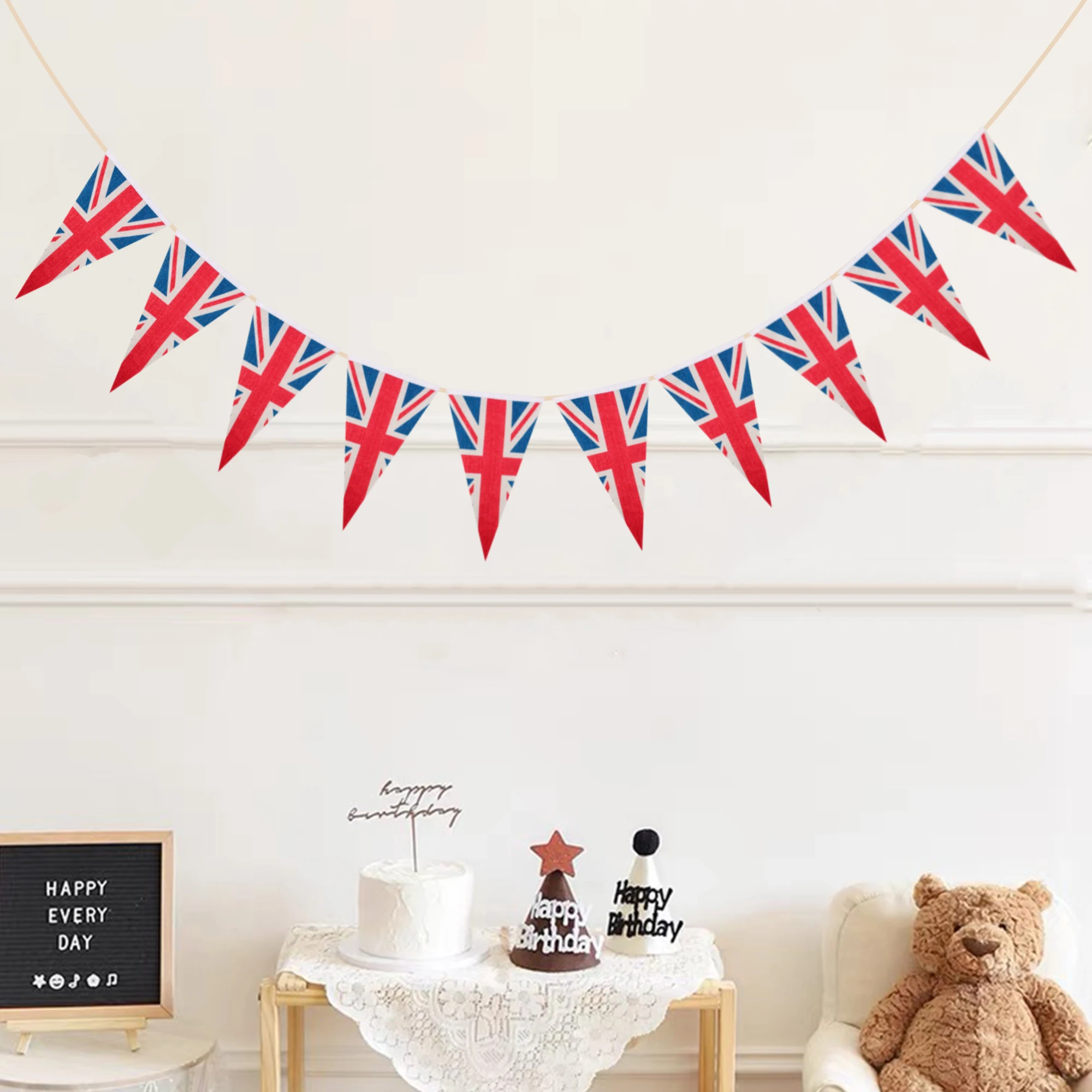 UK Banner Union Jack Triangular Bunting Pennant Flags Garland Outdoor Garden Decor British Party Decoration Bar Decor RC06281545