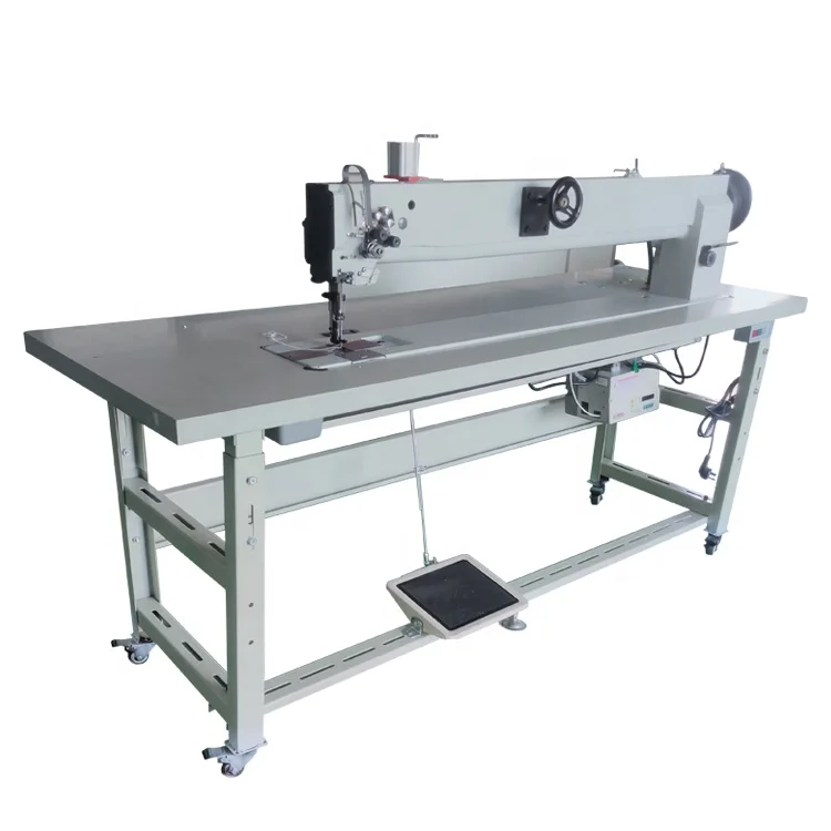Big order cheap price long arm heavy duty flat bed double needle straight stitch industrial sewing machine