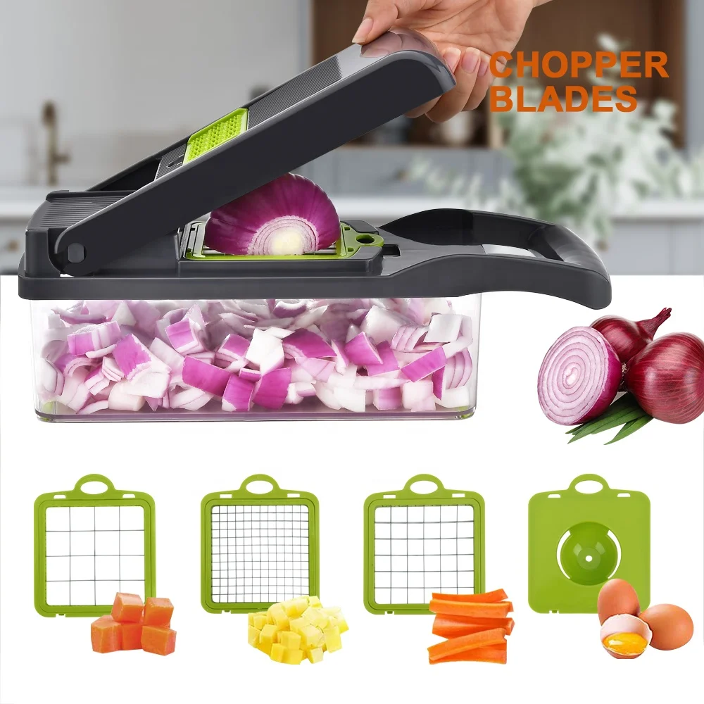Multifunctional carrot potato onion vegetable slicer manual 12/14/16 in 1 vegetable cutter mandolin slicer vegetable chopper