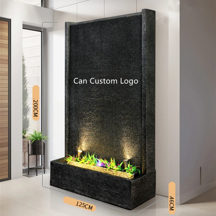 Water fountain curtain wall for hotel reception  hall decoration