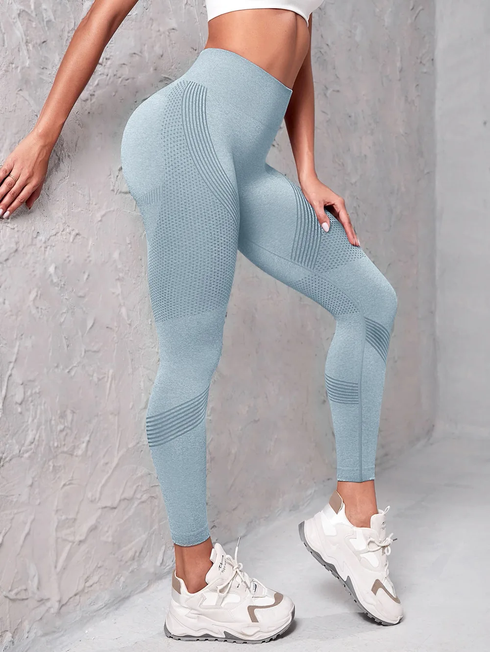 Gym Wear Tights Yoga Pants Push up Solid Color High Waist Quality Nylon Spandex Polyamide Elastic Seamless Jacquard Leggings
