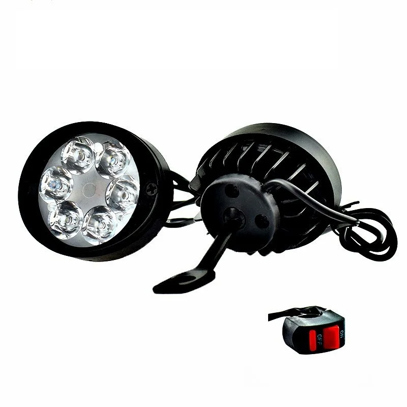 12V 1200LM система освещения мотоцикла водонепроницаемый IP65 мотоцикл боковой зеркало с подсветкой 6000K передняя фара
