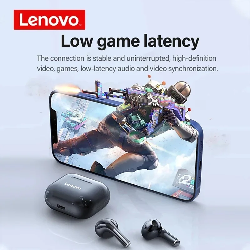 New Original Lenovo LP40 Earbuds IPX5 Waterproof BT 5.0 Gaming Headset TWS Wireless Earphone Headphone
