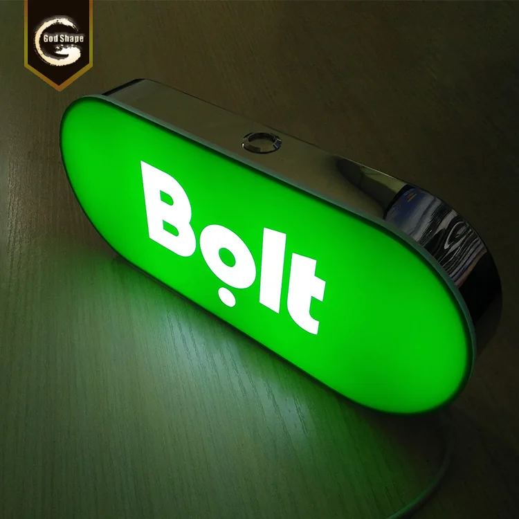 Custom signage maker logo sign lightbox light up signage usb taxi car light box