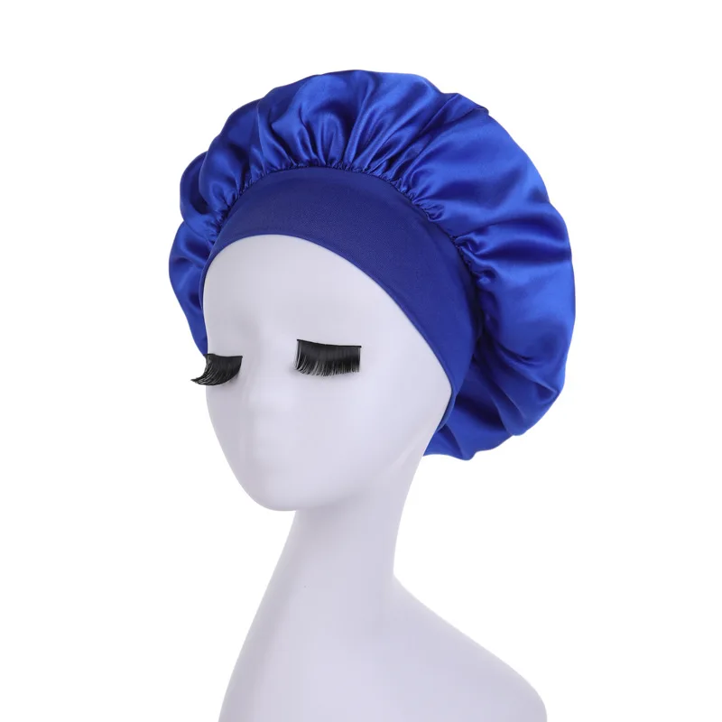 Wholesale Fashion Beauty Hair Bonnet Hats Custom Logo Satin Silk Night Sleep Hair Bonnet Hats For Women