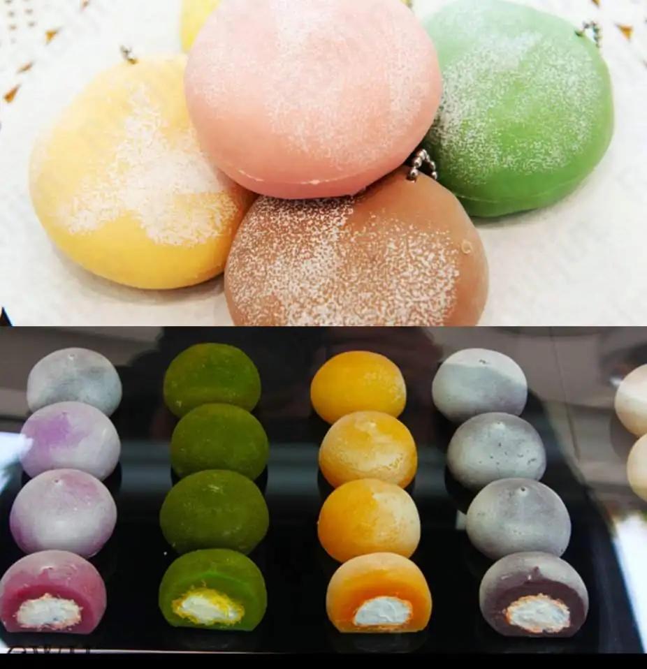 Automatic small encrusting and forming mochi ice cream making machine japanese daifuku mochi making machine for sale
