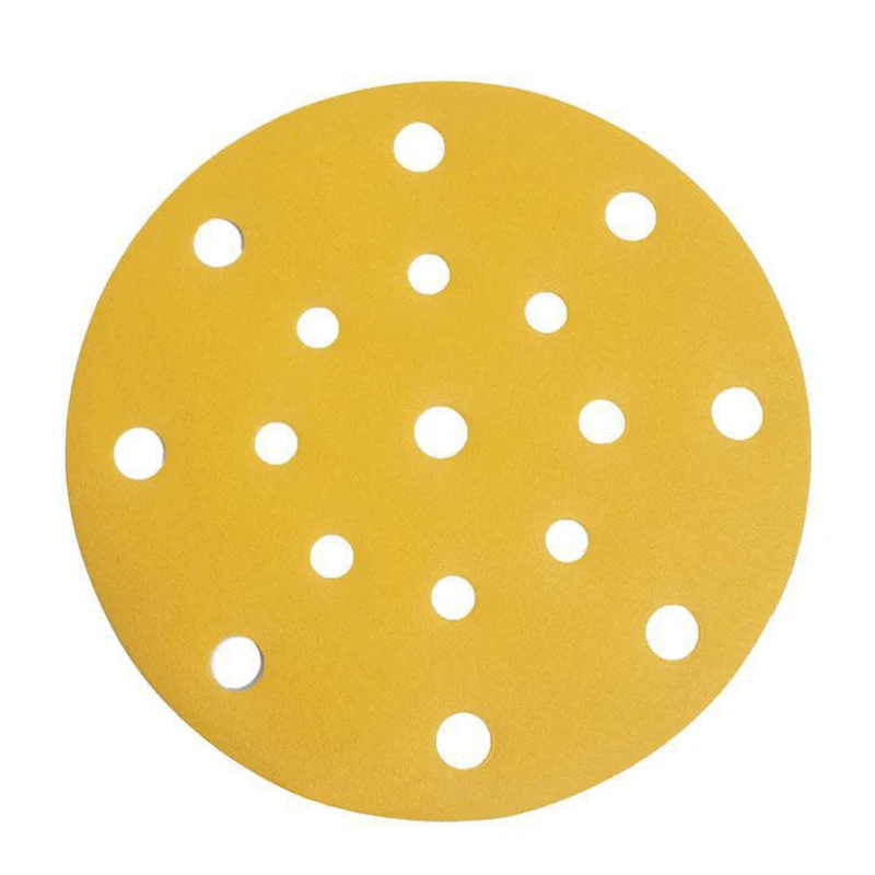 Abrasive Tools 150mm 6 Inch Yellow Round Orbital Sander Sandpaper for Orbital Sander