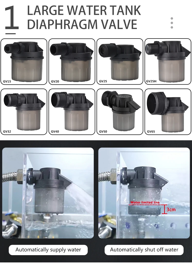 Livestock Water Balance Level Control Npt Float Ball Valve 1 Inch With Automatic Plastic Ball Tank