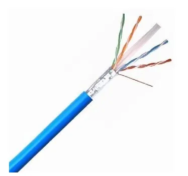 OEM/ODM Factory FTP Cat6 Ethernet Wire Indoor 24AWG CCA/BC Conductor Cat6 Lan Cable